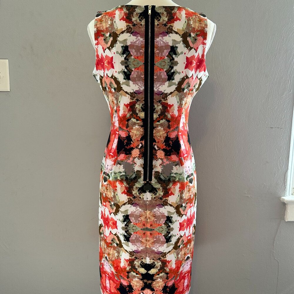 Maggy London Women's Bold Floral Sleeveless Dress Size 8 - Picture 10 of 16